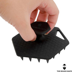 The Beard Mate's Silicone Beard Scrubber Exfoliator & Brush, Scalp Exfoliator Tool with Flexible & Soft Bristles Shower Brush. Designed for Deep Cleansing, Eliminating Beardruff & Dandruff.